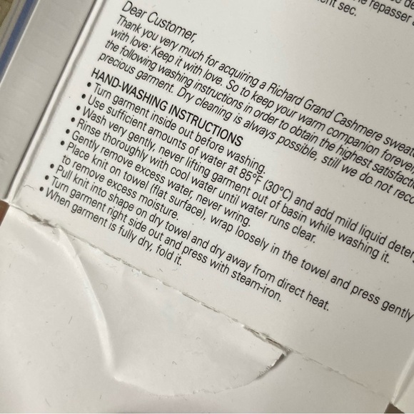 Richard Grand Long Cashmere Cardigan Sweater in Ivory Black, size M NWT - Picture 15 of 16